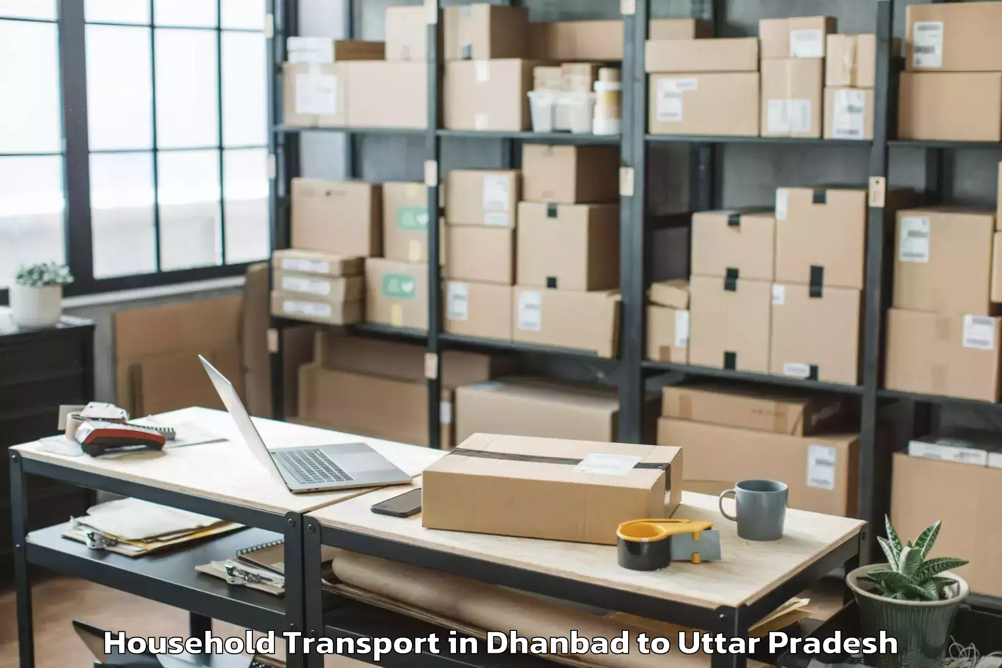 Book Dhanbad to Babatpur Household Transport Online